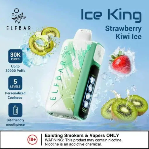 Elf Bar Ice King – Strawberry Kiwi Ice – 30K - Vape Shop Pune VapeshopPune