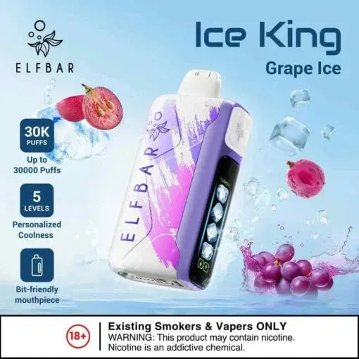 Elf Bar Ice King – Grape Ice – 30K - Vape Shop Pune VapeshopPune